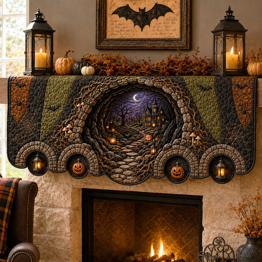 Shadow Hollow Quilted Mantel Scarf SN0TD309