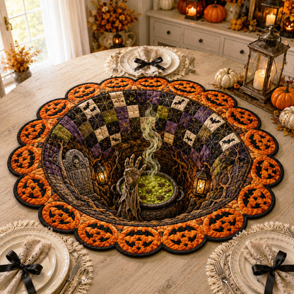 Shadow Portal Custom Shape Quilted Table Topper SN0TD294