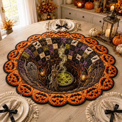 Shadow Portal Custom Shape Quilted Table Topper SN0TD294