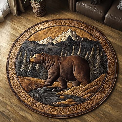 Shadowed Trails Quilted Round Mat NCU0DV5363