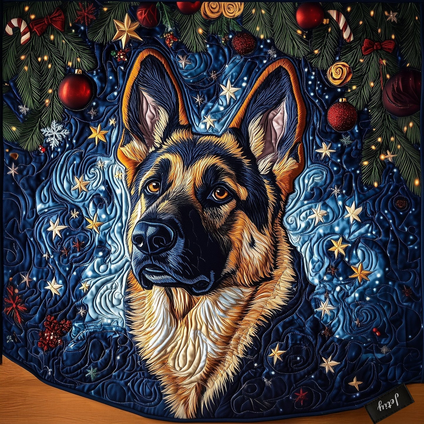 Shepherd Winter Tale Quilted Christmas Tree Skirt NCU0PT2127