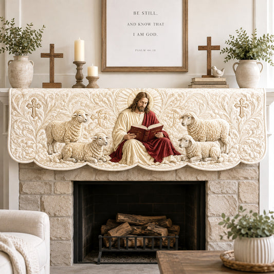 Shepherds Embrace Quilted Mantel Scarf SN0TV236
