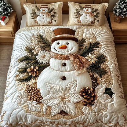 Shimmering Tranquility 3-Piece Quilted Bedding Set NCU0DV1999