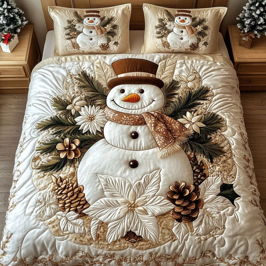 Shimmering Tranquility 3-Piece Quilted Bedding Set NCU0DV1999