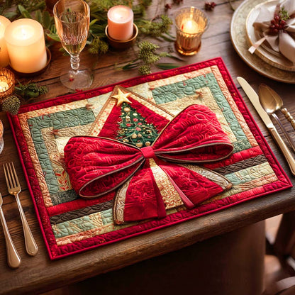 Silent Evergreen Quilted Placemat NCU0TD554