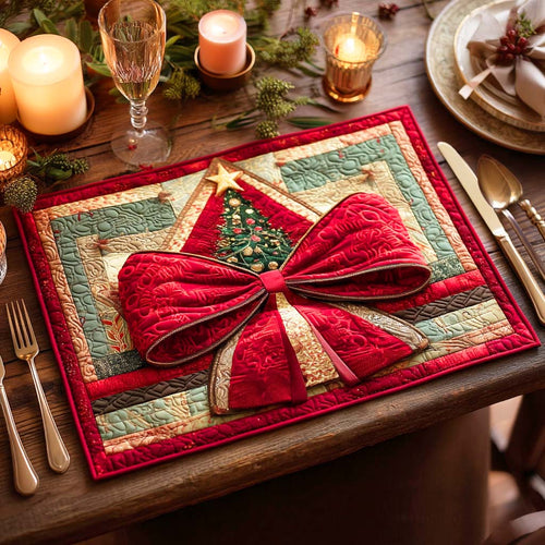 Silent Evergreen Quilted Placemat NCU0TD554
