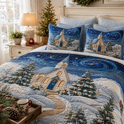 Silent Night Glory 3-Piece Quilted Bedding Set SN0PT423