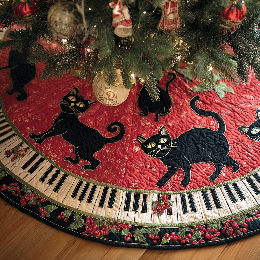 Silent Notes Christmas Quilted Tree Skirt NCU0NTD1162