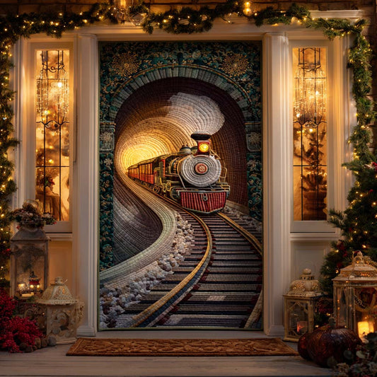 Silver Curve Passage Quilted Door Cover NCU0XD1585