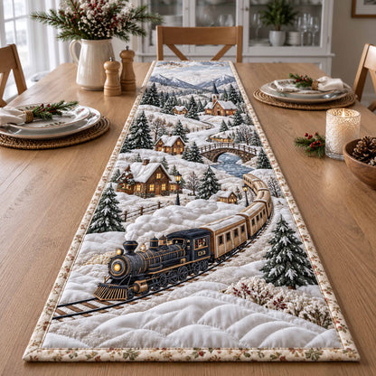 Silver Rails Quilted Table Runner SN0TD1061