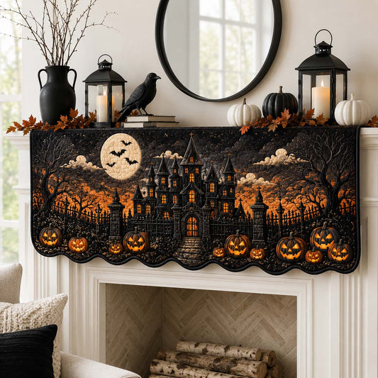 Sinister Jack-o-Lantern Fortress Quilted Mantel Scarf SN0HH0215