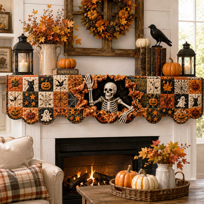 Skeleton Ambush Quilted Mantel Scarf SN0TD316