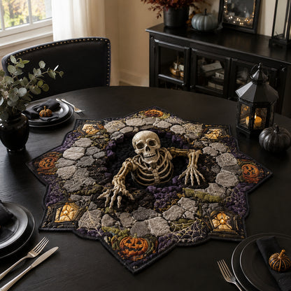 Skeleton Grave Breakout Custom Shape Quilted Table Topper SN0DV379
