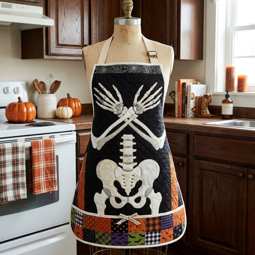 Skeleton Harvest Quilted Apron SN0PT235