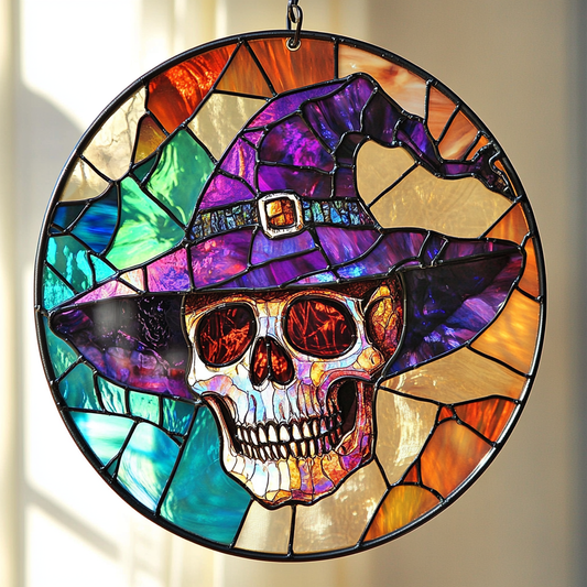 Skull Witch Halloween - Window Hanging Suncatcher NCU0PD033