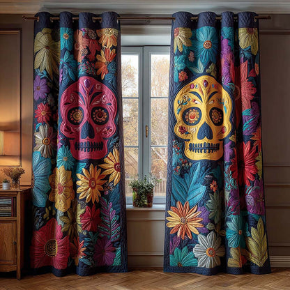 Skull Garde Quilted Curtains NCU0QQ236