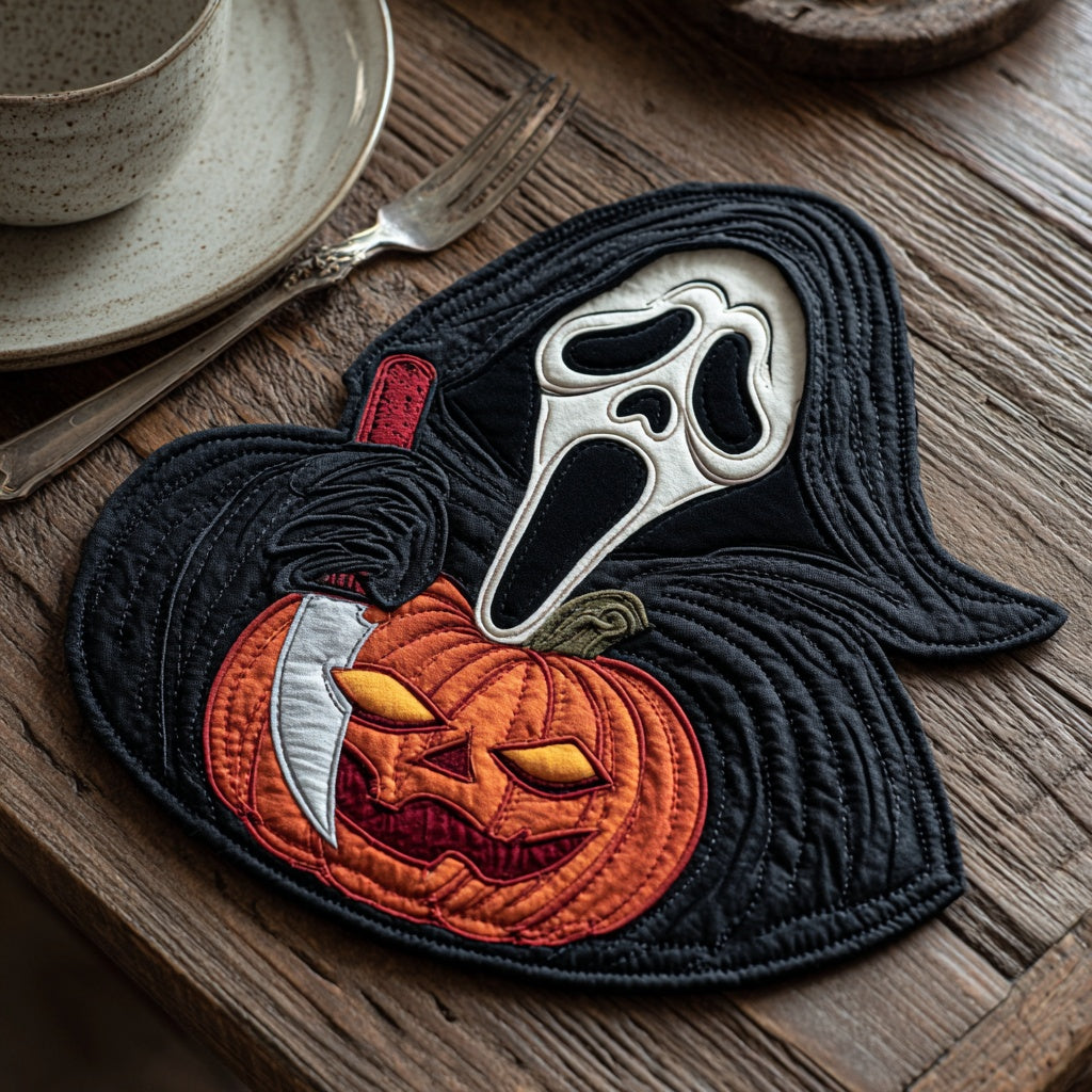 Slasher Pumpkin Visitor Custom Shape Quilted Placemat NCU0LV069
