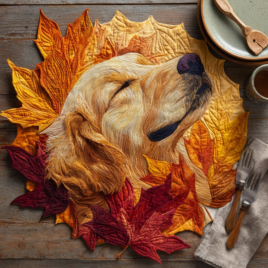Sniffing Retriever Custom Shape Quilted Placemat NCU0LV111