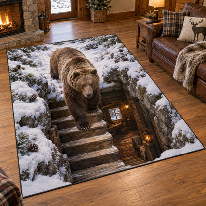 Snowbound Bear Retreat Area Rug SN0TV608