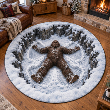 Snowbound Bigfoot Round Carpet SN0TV619