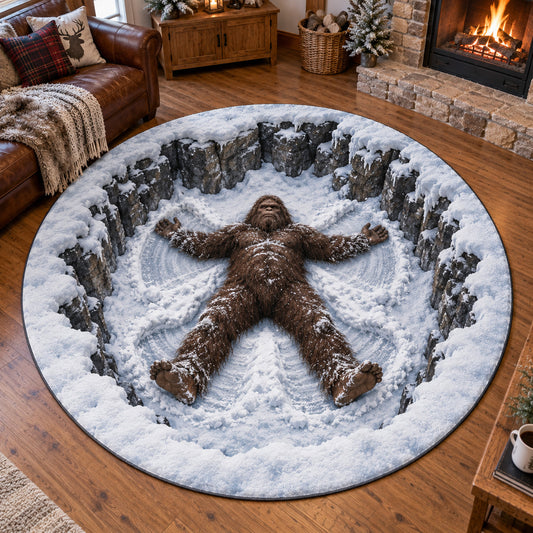 Snowbound Bigfoot Round Carpet SN0TV619