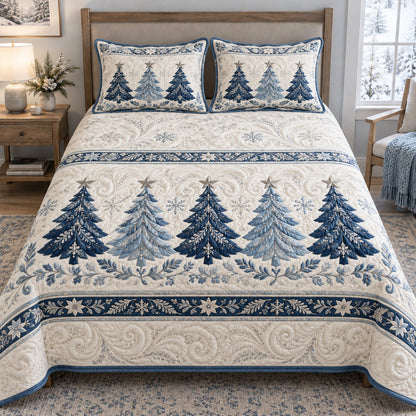 Snowfall Pines 3-Piece Quilted Bedding Set SN0TV770