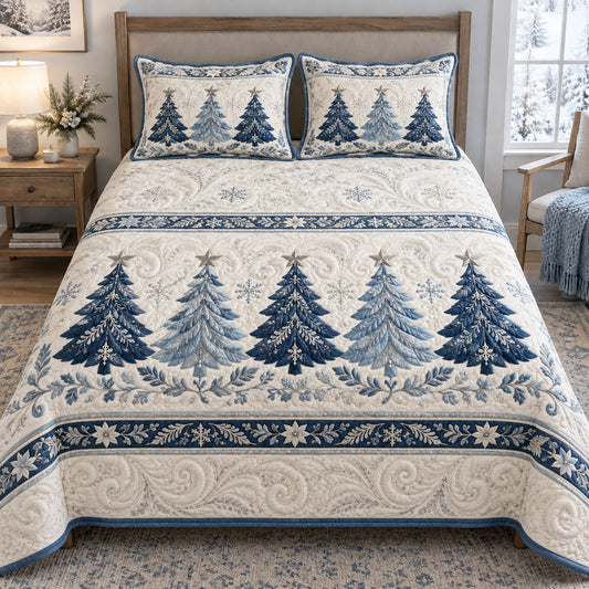 Snowfall Pines 3-Piece Quilted Bedding Set SN0TV770