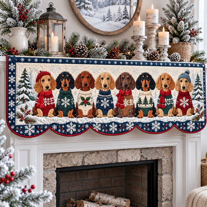 Snowflake Scarf Doxies Quilted Mantel Scarf SN0TV927