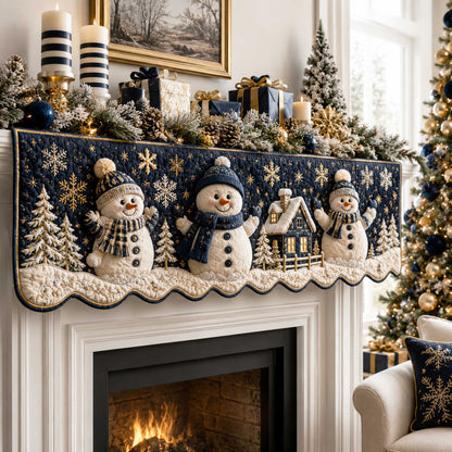 Snowman Friends Quilted Mantel Scarf SN0TD263