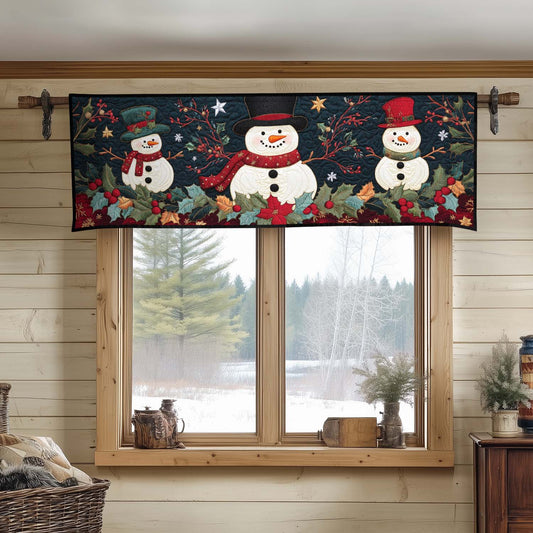 Snowman Glow Quilted Valance NCU0DDK1093