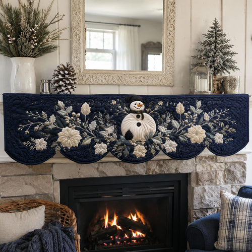 Snowman Holiday Cheer Quilted Mantle Scarf SN0PT662
