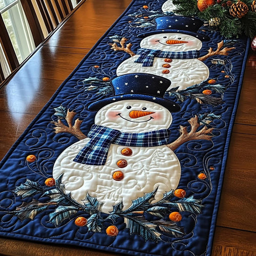 Snowman Magic Quilted Table Runner NCU0DDK1427