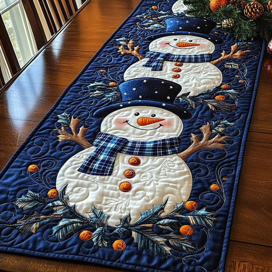 Snowman Magic Quilted Table Runner NCU0DDK1427