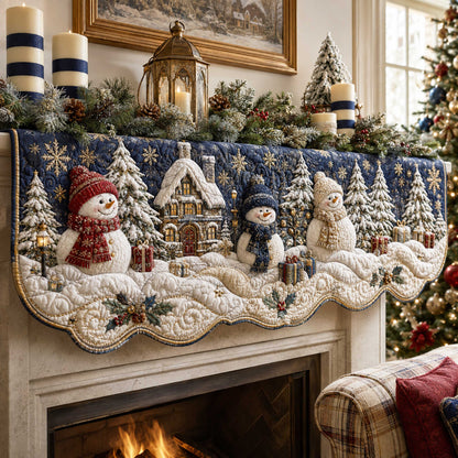 Snowman Spirit Quilted Mantel Scarf SN0TD268