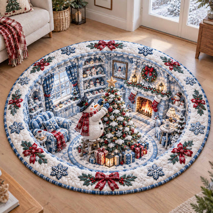 Hidden Living Room Quilted Round Mat NCU0SN013