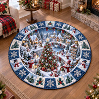 Snowmen Stories Quilted Round Mat SN0TD899