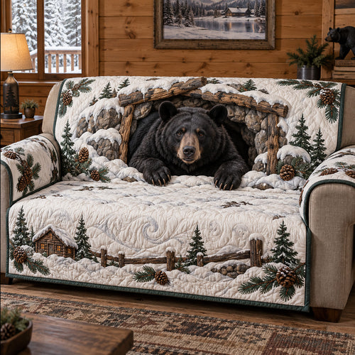 Snowy Bear Quilted Sofa Cover SN0TV707