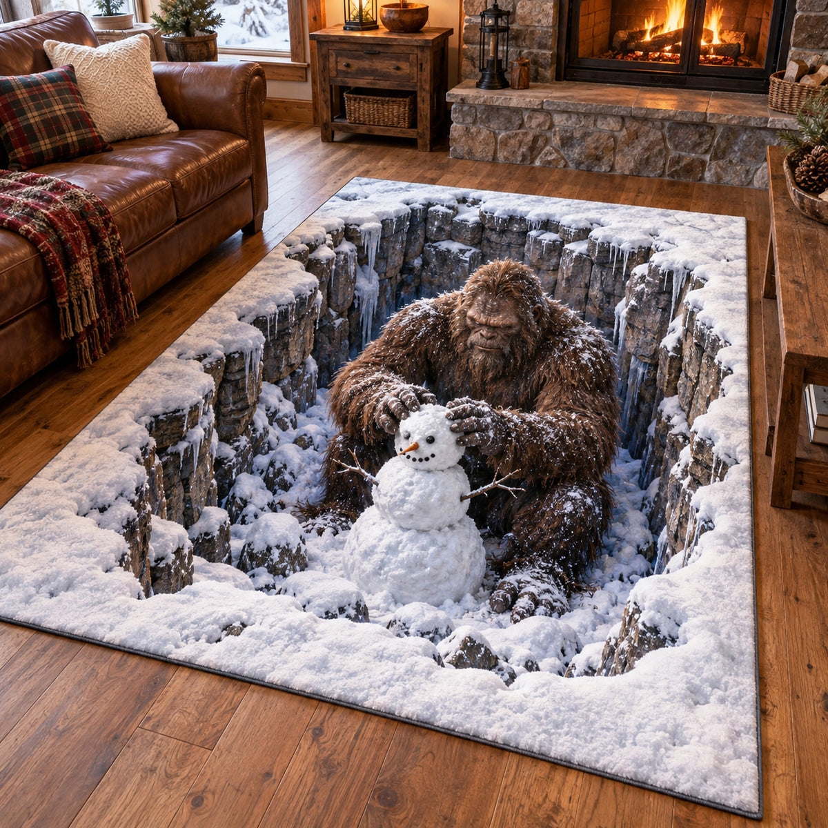 Snowy Bigfoot Area Rug SN0TV618