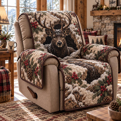Snowy Buck Retreat Quilted Sofa Cover SN0DV1010