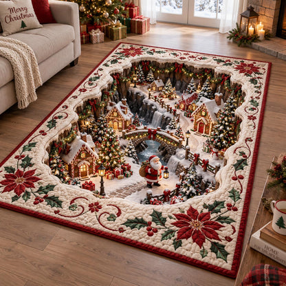 Snowy Christmas Village Area Rug SN0DV881