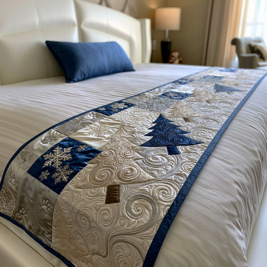 Snowy Forest Keepsake Quilted Bed Runner SN0PT356