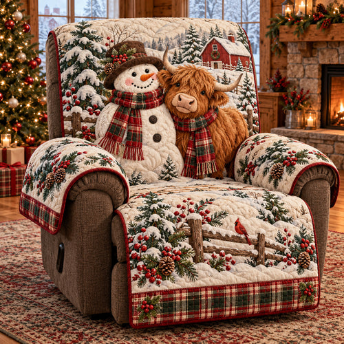 Snowy Highland Quilted Sofa Cover SN0TV910