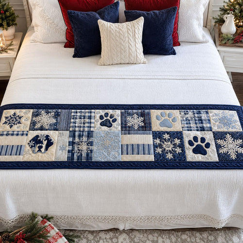 Snowy Paw Memories Quilted Bed Runner SN0PT368