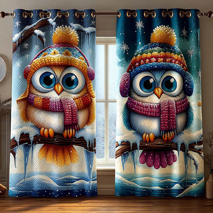 Snowy Sentinel Quilted Curtains NCU0QQ278