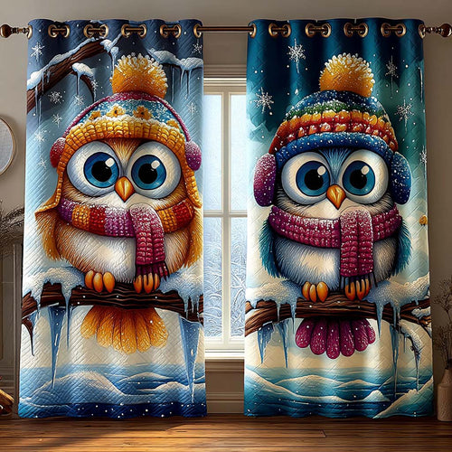 Snowy Sentinel Quilted Curtains NCU0QQ278