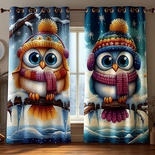 Snowy Sentinel Quilted Curtains NCU0QQ278