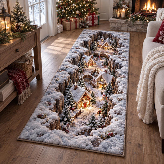 Snowy Village Lane Runner Carpet SN0DV611