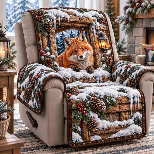 Snowy Window Fox Quilted Sofa Cover SN0TD1306