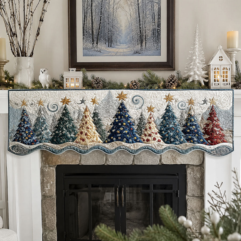 Snowy Woodland Quilted Mantle Scarf SN0PT664