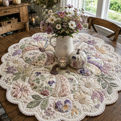 Soft Harvest Elegance Custom Shape Quilted Table Topper SN0PT635